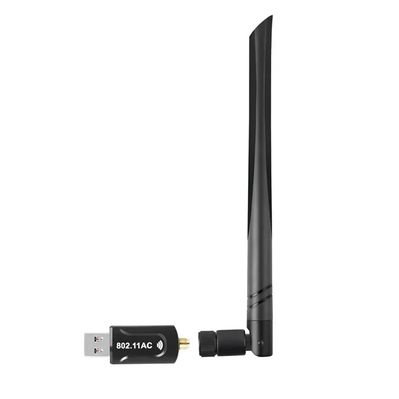 Nové 2.4 G / 5.8 G WiFi USB 3.0 Adaptér Bezdrôtovej AC 1200Mbps Sieťová Karta RTL8812BU Vysoký Zisk Antény Prijímača pre Windows, Mac OS
