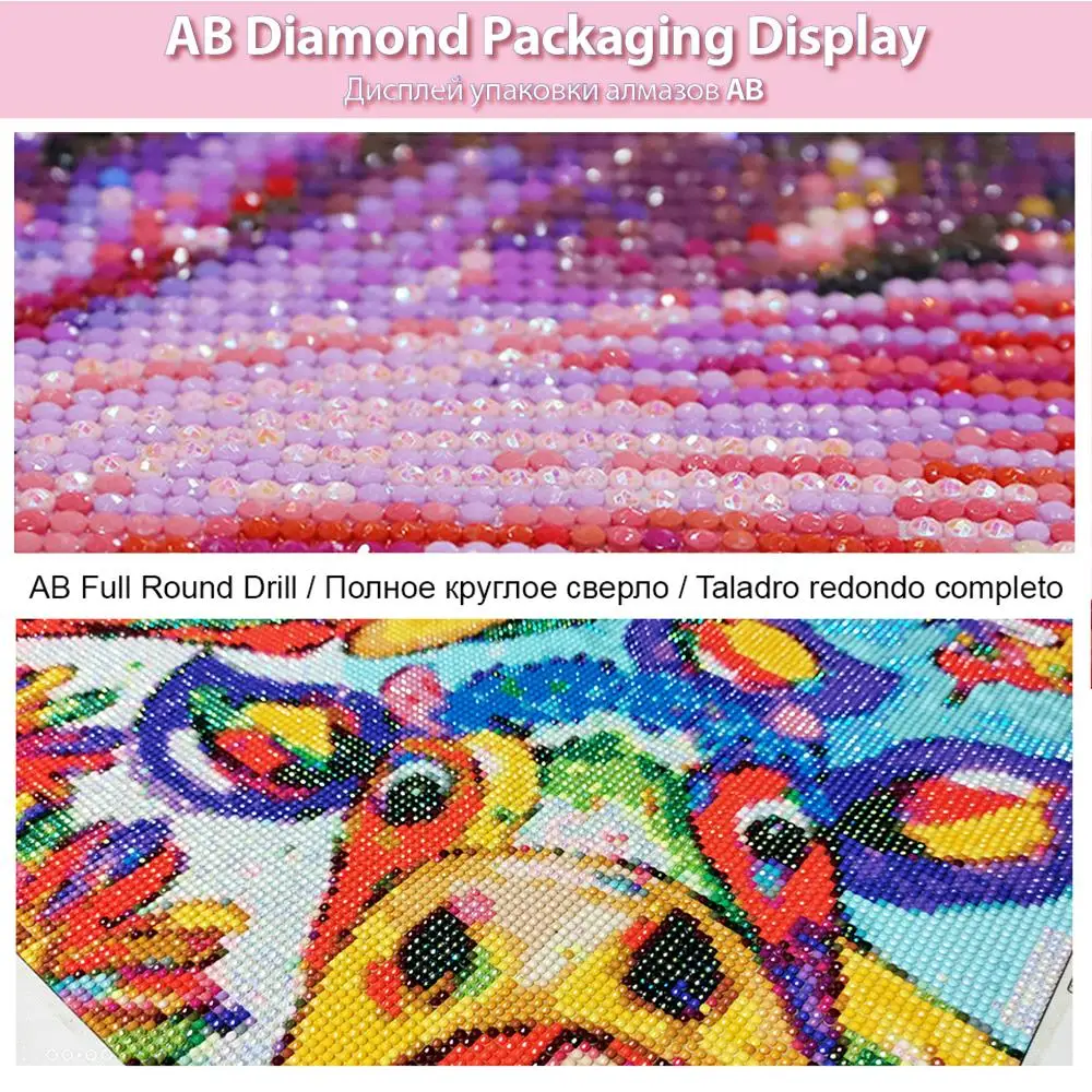 AB Vŕtačky Diamantové Maľovanie Výšivky Fat Lady Dievča Obrázok Cross Stitch Súpravy Mozaiky 5d Diy Domova Remeslá Wall Art Darček