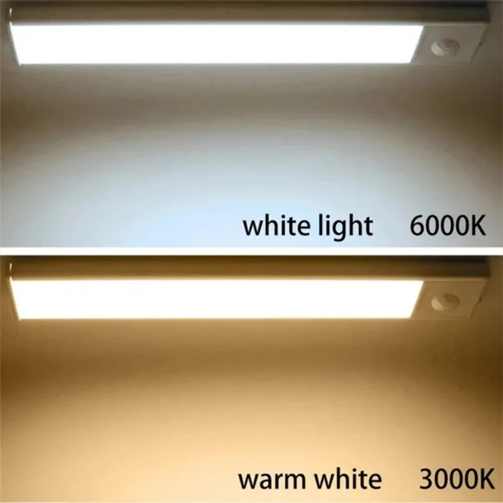PIR Čidlo LED Pod Skrinku Lampa Stmievateľné Nabíjateľná Nočné Svetlo Schody, Skrine v Izbe Uličkou Trubice Bar Detektor Žiarovka