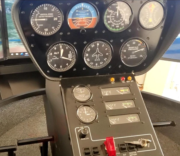 X-Plane 11 Flight Simulator s 6 DOF Platformy v R22 R44