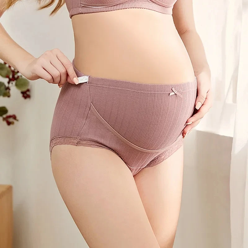 Čipiek, Bavlny Materskej Nohavičky Vysoký Pás na Brucho Nohavičky Oblečenie pre Tehotné Ženy, Plus Veľkosť Tehotenstva Bielizeň