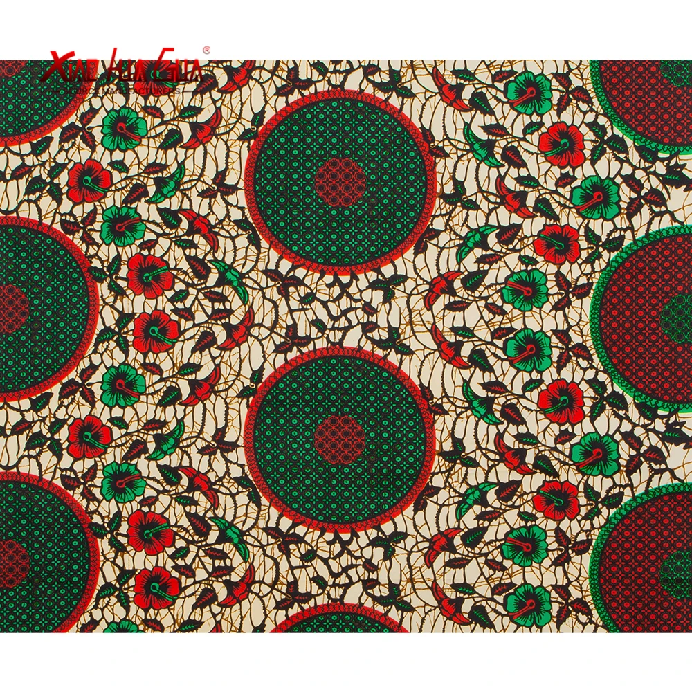 Africké Tkaniny Polyester Nový Dizajn Tissu Africain Femme Šaty Materiál Diy Šitie Remesiel Ankara Textílie 6 Metrov Handričkou FP6508