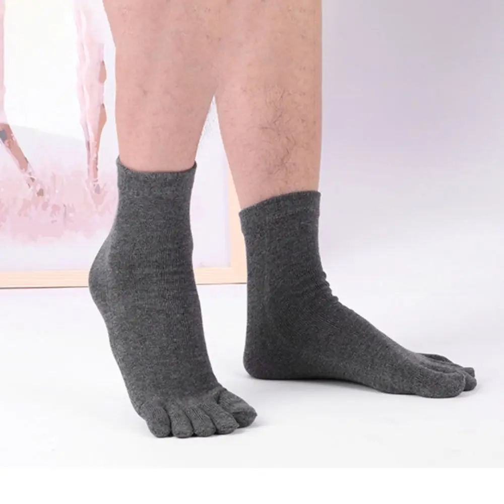Muži Krátke Ponožky Chrániť Členok No Show Ponožky Bavlna Farbou Päť Prstov Ponožky Prst Ponožky Ponožky pánske Split Prst Ponožka