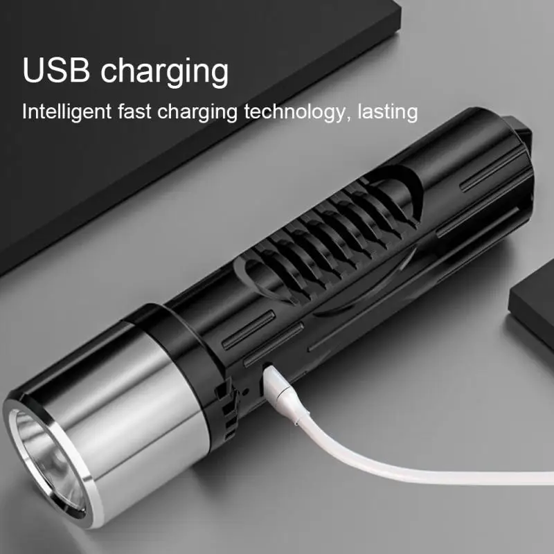 Super Jasné LED Baterka USB Nabíjateľná Led Baterka na Noc Koni Camping Lov & Indoor zábleskové svetlo