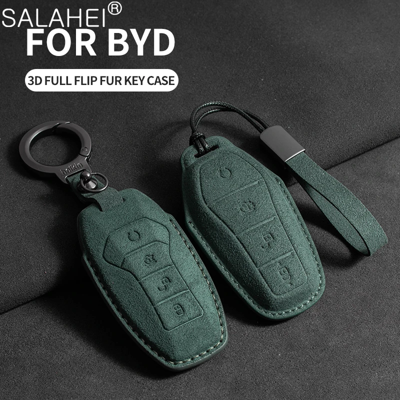 Auto Kľúč, Kryt Keyless Prípade Interiér Príslušenstvo Fob Pre BYD Skladby Plus Atto 3 Han EV Yuan Tang DM 2018 Qin Tesnenie Dolphin E2 Keychain