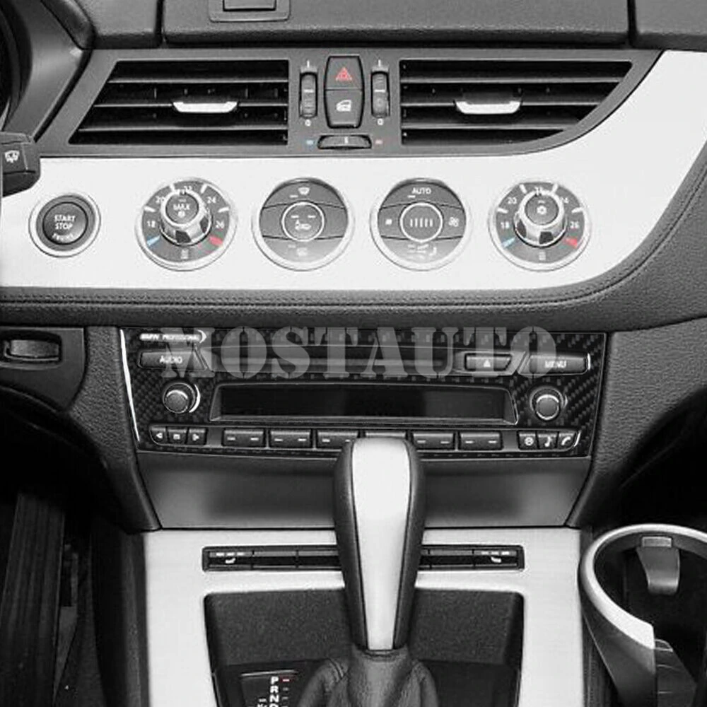 Mäkké Uhlíkových Vlákien Interiér stredovej Konzoly CD Panel Výbava Kryt Pre BMW Z4 E89 2009-2016 1pcs （2 Farba） Štýlu